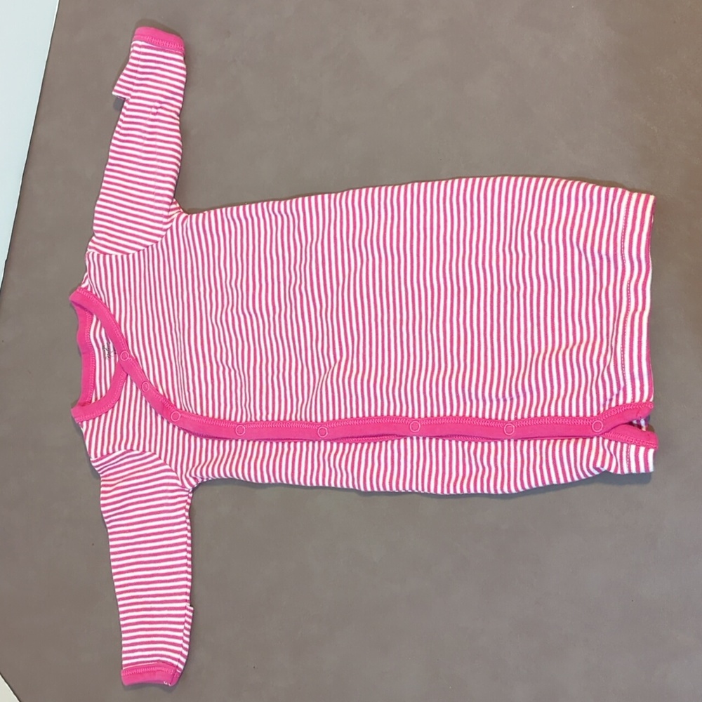 Touched by Nature Sleep Sack 0-6 months 100% Organic Cotton Pink White Striped